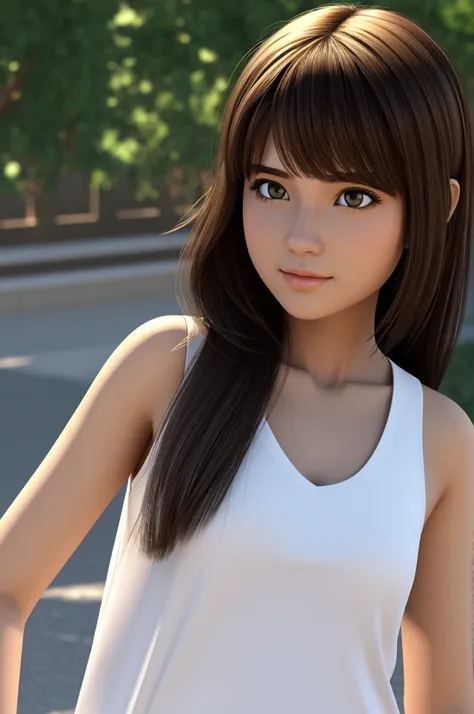 Generate an 3D girl picture with a name that Faitang