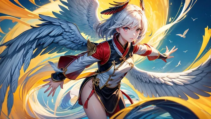 Canghai Jingwei feather wings bird wings anthropomorphic wave gun