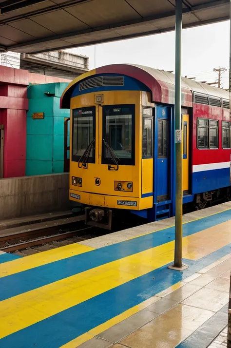 Indian colour flag metro station 