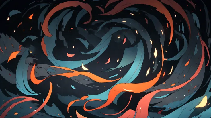 Black draft:1.4),(Girl riding a phoenix, Close your eyes, Colorful long hair, Oriental elements，Vision，Colored background，many flames，Strong sense of atmosphere，Orange is the main color)，(Chinese illustration:1.3，Paper art:1.3, Quilted Paper art:1.2),( Rea...