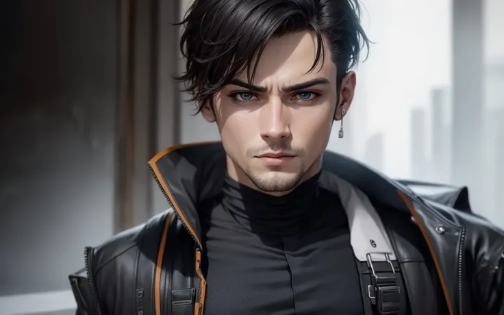 Change background Cyberpunk handsome boy realistic face 8k ultra realistic