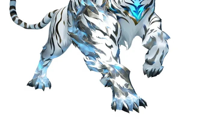 Legendary Skin &quot;Tiger Body&quot;，animal，White Magic，中国神话animal，Metal Armor