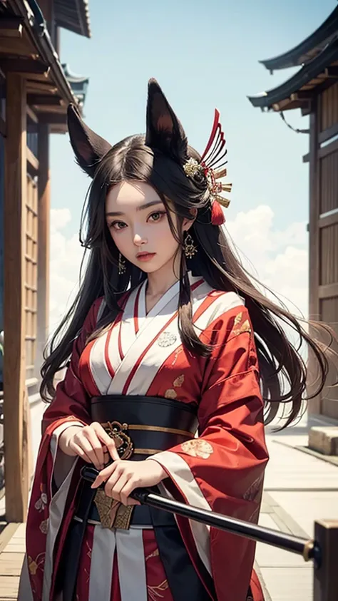 　Beautiful Japanese Princess from Nobunaga&#39;s Ambition　Beautiful 15-year-old Japanese Sengoku period pregnant princess with long black hair　Gorgeous embroidery, Ultra glossy, She is wearing a shiny Edo-period princess kimono.　She is forced to embrace an...