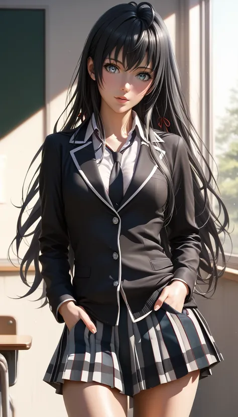 score_9, score_8_up, score_7_up, score_6_up, uncensored, yukinoshita yukino, black hair, long hair, grey eyes, break (masterpiec...