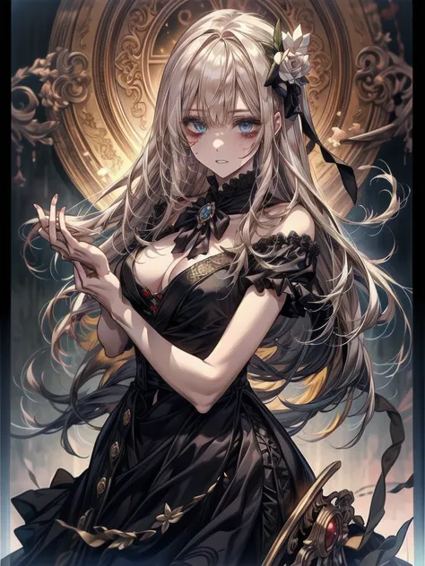 Official Art, ヨーロッパのmasterpiece女性,, Light silver hair , Blue Eyes, (masterpiece、Highest quality、High resolution: 1.4),In 8K, Anime Art Nouveau, Very detailed fan art, Anime fantasy illustration, clean Detailed anime art, Detailed anime art, Sharp focus of ...