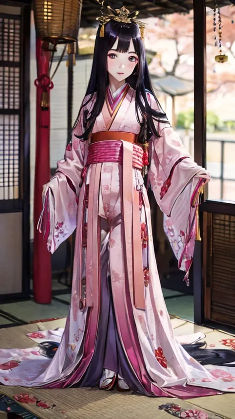 　A beautiful 15-year-old Japanese princess from the Sengoku period with long black hair　Gorgeous embroidery, Ultra glossy, She is wearing a shiny Edo-period princess kimono.　Shes having sex　During the intense sex act, she ends up having a penis inserted in...