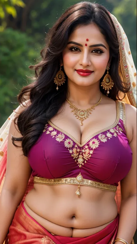 Jaya Prada 26 years old beautiful different face cute sexy girl, big m-cup breast, curvy plus size fit body, Resham Embroidery colorful t-shirt, different colorful Resham Embroidery Saree, different hairstyle, bright eyes, thin eyebrows, fair skin, blushin...