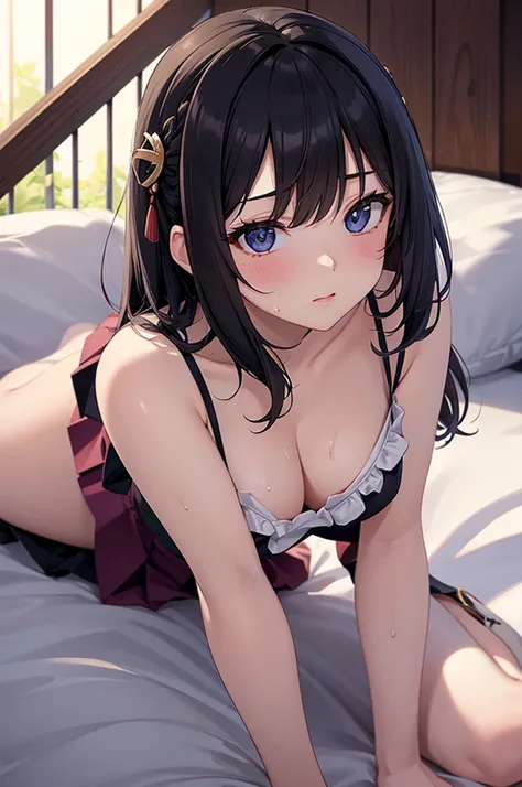 Highest quality, masterpiece, 4K, Highly detailed face, Highly detailed skin, Highly detailed wallpaper, Japanese anime, Second Dimension, Small face, Big Breasts, Normal body, Accurate body, Fine skin, Very beautiful cleavage, NSFW, whole body, One girl, ...