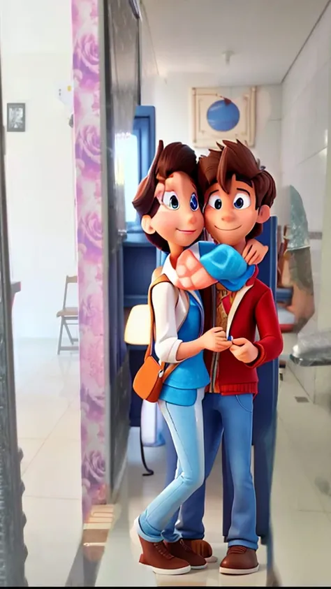 Create a Disney 3D drawing couple