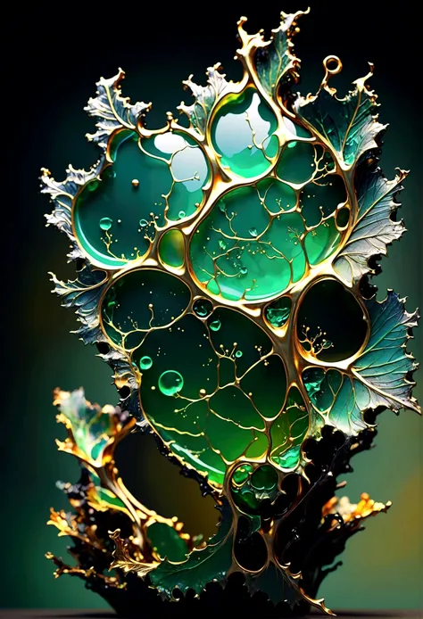 a beautiful abstract marble texture, with colors of black, green and gold, highly detailed, intricate design, marble material, BY Anne Bachelier,