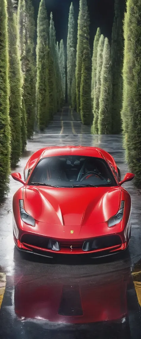 a mesmerizing cinematic masterpiece、ferrari 488 gtb is full of intricate details and realism.、embodying the essence of refined y...