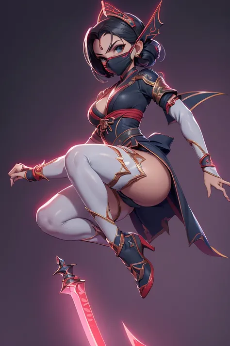 mini kitana, (kitana), only, ray tracing, 3D style, 3dmm, ((oses per photo)), ((oses phi cada foto)), fully body,(from front view),(Costas Issue), (Emist on the left), show flat belly, (((oses per photo))),(very big breasts perfect ass, Perfect and symmetr...