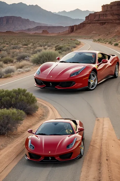 Ferrari in the desert