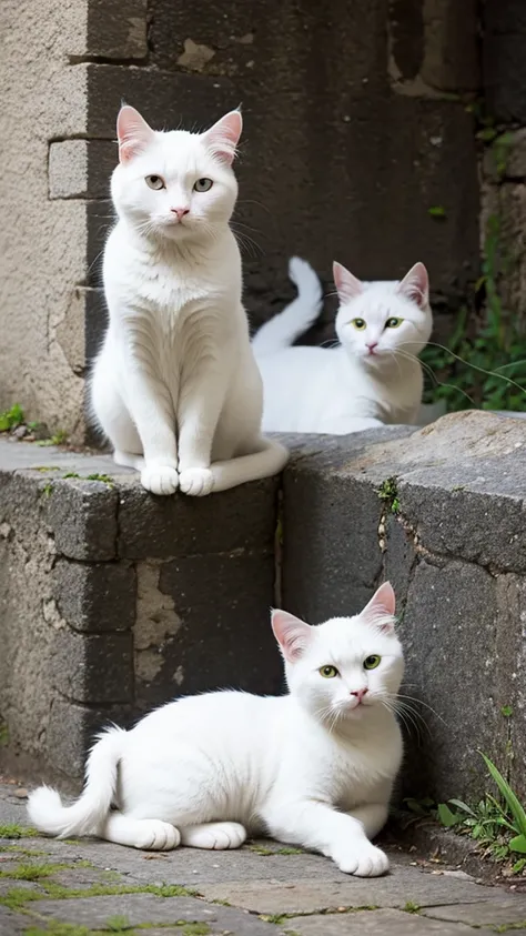 white cat anggora