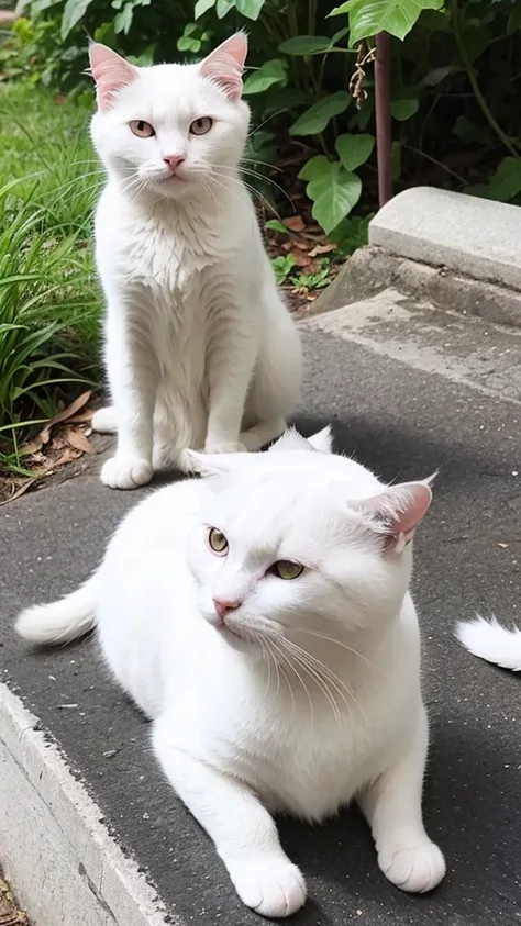 white cat anggora