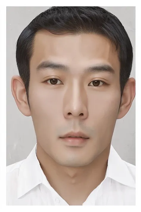 Asian man wearing a white shirt