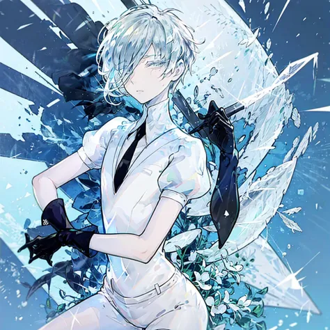 antarcticite, houseki no kuni, anime style, portrait