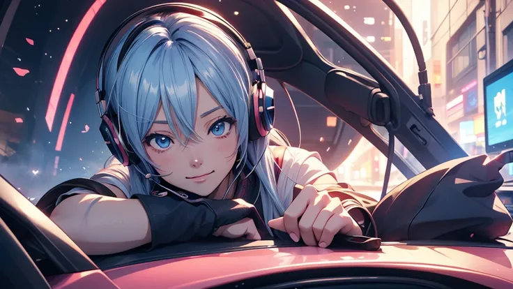 Woman wearing headphones, Anime Style 4 k, anime wallpaper 4k, anime wallpaper 4k, 4k anime wallpaper, anime art wallpaper 4k, anime art wallpaper 4k, Anime Style. 8K, Anime atmosphere, , Ultra HD Anime Wallpaper, Anime Art Wallpaper 8K, Anime Background、c...