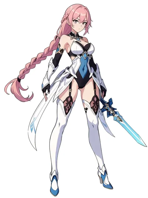 (((best quality))) , ((full body)), an adult female, (((white background))), variety of hairstyles, variety of design, gauntlets...