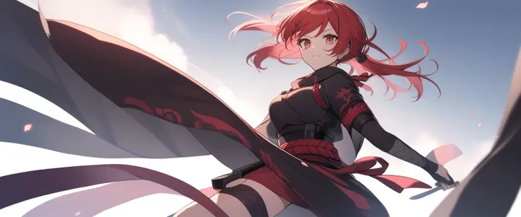 red-haired ninja girl