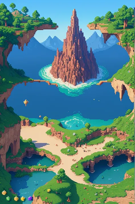 create for me, pixel art landscape images