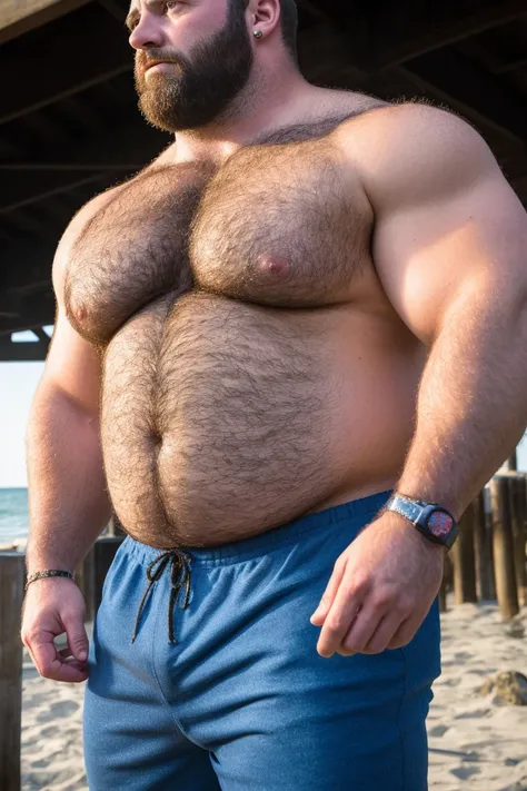 8KUHD HDR Very Extremely Realistic Very Detailed High Quality Create a professional studio-style Very Real photograph featuring a middle-aged daddy rugged muscle bears man , burly, very hairy, very beared big daddy muscle bear,  and very realistic detailed...