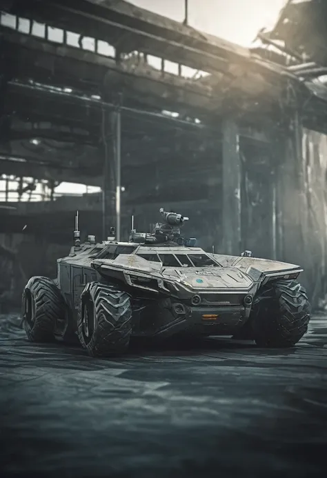 one epic cinematic shot of futuristic advanced military vehicle, extremely detailed, 8k uhd  (masterpiece:1.2) (photorealistic:1...