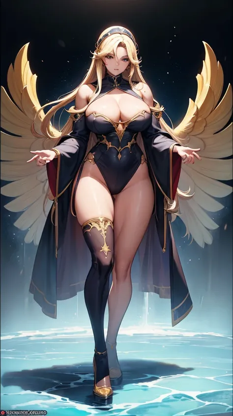 (masterpiece, 4K ,Super detailed:1.2), (anime:1), (Perfect quality), The whole body is shown, Bodybuilder Superhero, bikini, Muscular and ultra violent women, Powerfully々And, epic magician girl character, RPG concept art character, Dressed like a priest