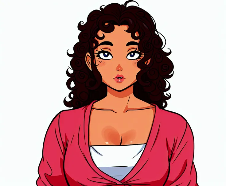  cute cartoon style curly hair