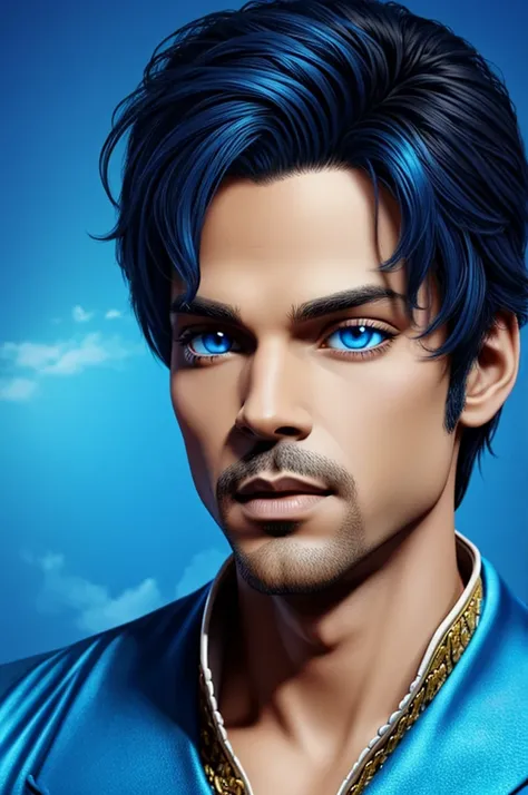 Prince with blue eyes animated