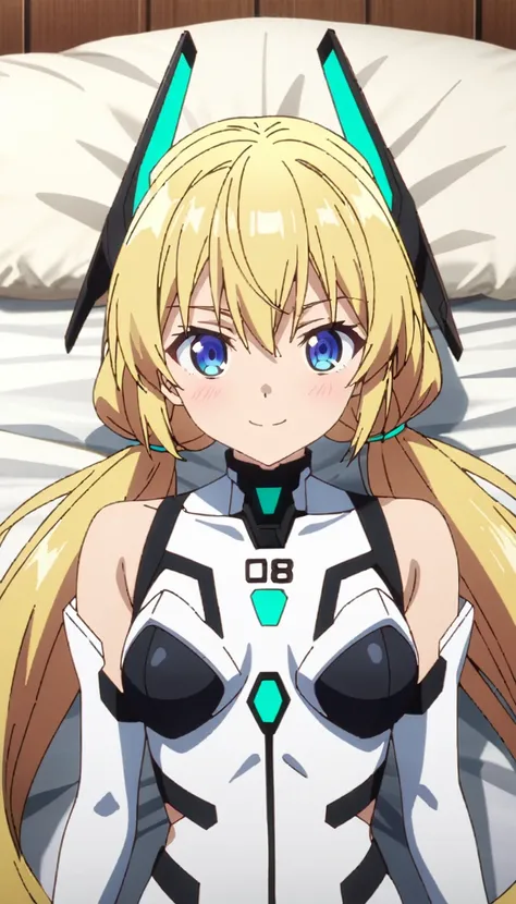 score_9, score_8_up, score_7_up, source_anime, absurdres, bedroom, 1girl, solo, angelabalzac, blonde hair, blue eyes, deva battl...