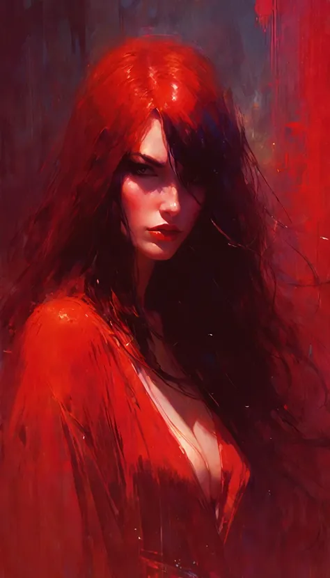 The sexy and dark art of seduction (art inspired in Bill Sienkiewicz). oil painting) (best quality,4k,8k,highres,masterpiece:1.2)