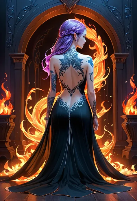 Arafed, Dark fantasy art, fantasy art, goth art, a picture of a ((shark tattoo: 1.5)) on the back of a female elf, a glowing tattoo of a ((shark: 1.3)) on the elfs back, the ((shark tattoo)) is vivid, intricate detailed coming to life from the ink to real ...