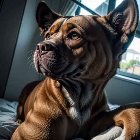 muscular dog
