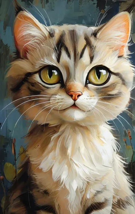 masterpiece,best quality,portrait of a beautiful cute cat