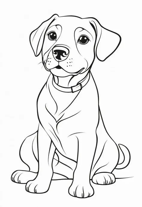 coloring page for kids, dog