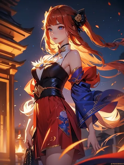 guinevere mobile legends kimono night fire work