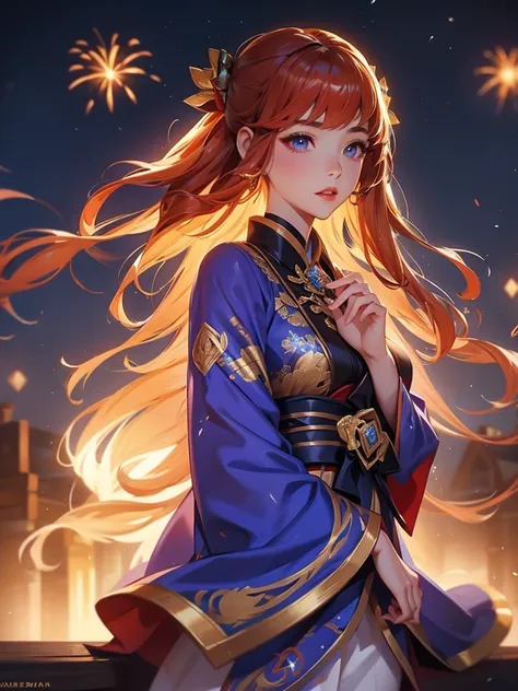 Guinevere mobile legends kimono night fire work