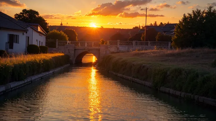 Glorious Morning, beautiful, arts, orange-yellow lights, sunset