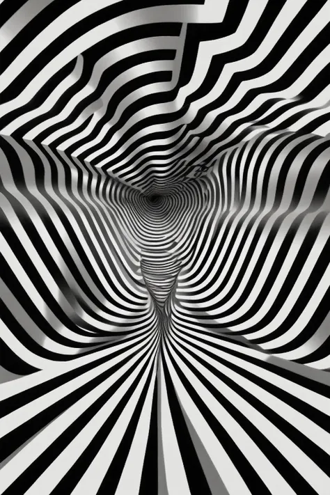 op art - black and white line illusion. when watching, the illusion of lines appearing to move