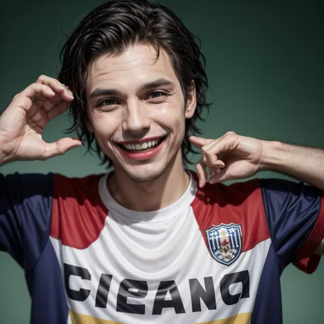 Joker laughing with the Ceará Sporting Clube football team shirt