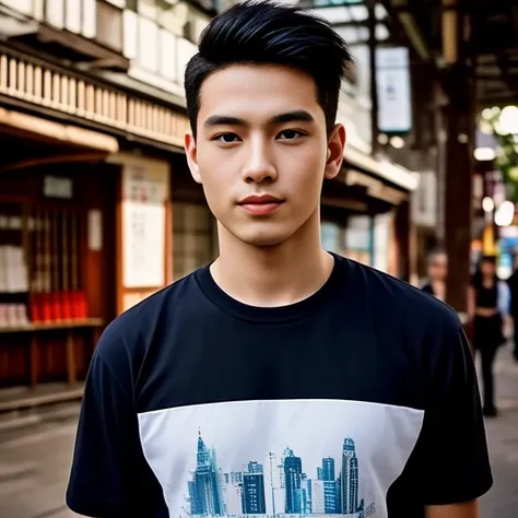 Aarav man wearing a shirt Haraf man looking at camera, perfect has a round face, A well-maintained model., Southeast Asian man with a round face, 3D profile picture, 8K, 45,000,000 pixcls, realistic light colors, beautiful young asian man, charming anime, ...