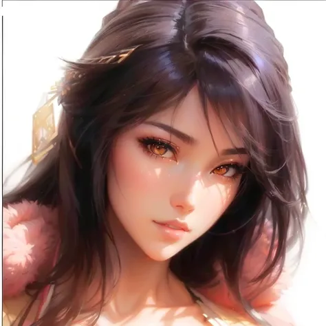 a close up of a woman with long hair and a pink jacket, ig model | artgerm, extremely detailed artgerm, stunning anime face portrait, artgerm. anime illustration, artgerm. high detail, beautiful alluring anime woman, beautiful anime girl, artwork in the st...