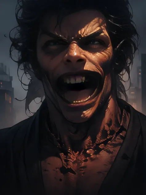 a drawing of a zombie Vampire with his mouth open and his mouth wide open, anger. hyper detailed, hyper realism scary, by Todd Lockwood, by Santiago Martínez Delgado, screaming. not realistic, lee bermejo, very coherent. high detail, by Stefan Lochner, by ...