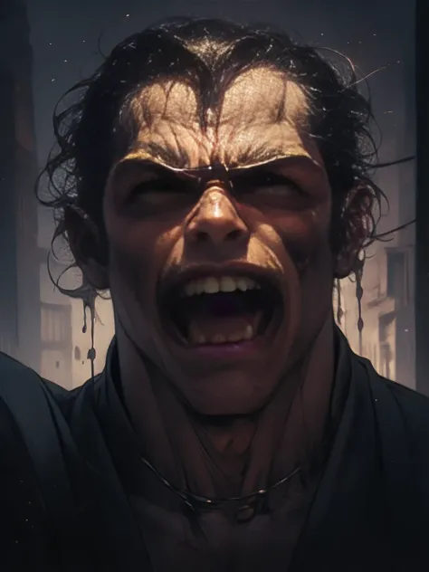 a drawing of a zombie Vampire with his mouth open and his mouth wide open, anger. hyper detailed, hyper realism scary, by Todd Lockwood, by Santiago Martínez Delgado, screaming. not realistic, lee bermejo, very coherent. high detail, by Stefan Lochner, by ...