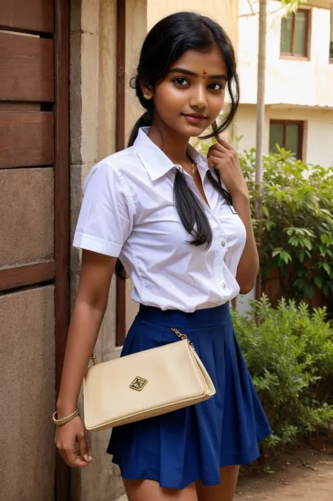 Indian girl in skirt