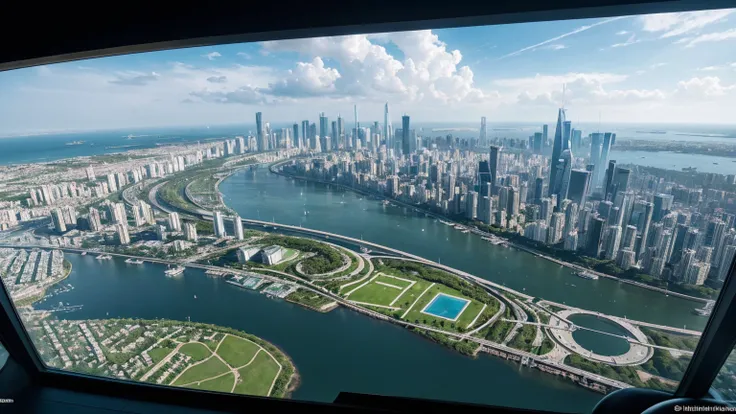 (Best quality,4K,8K,A high resolution,Masterpiece:1.2),Ultra-detailed,(Realistic,Photorealistic,photo-realistic:1.37),Futuristic floating city,Futuristic technology,Huge urban high-tech tablet platform,Airship,Floating in the sky,Futuristic city,Small airs...