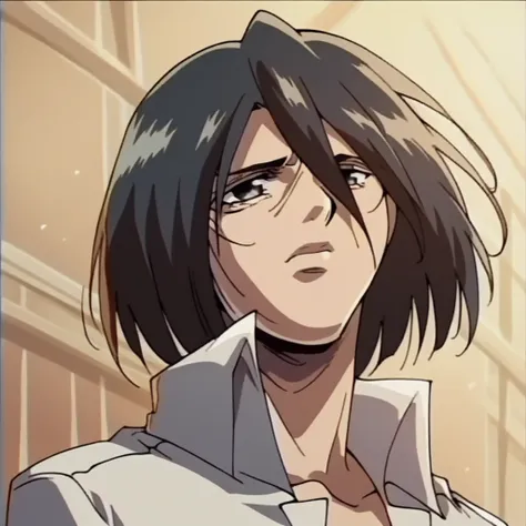 mikasa ackerman from attack on titan, 1990's anime art style, high details