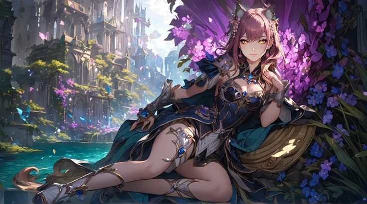 masterpiece, best quality, 1 girl, female focus, solo, Fantasy aesthetics, Highly detailed, shadowverse style