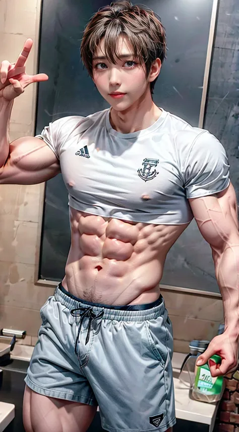 slim and muscular, Muscular Abs